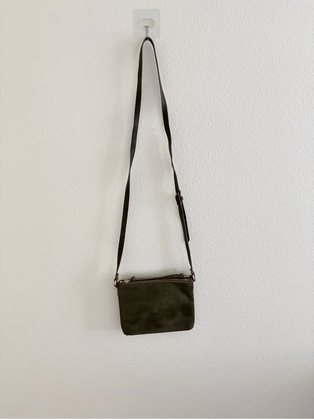 Minimal Olive Crossbody Bag